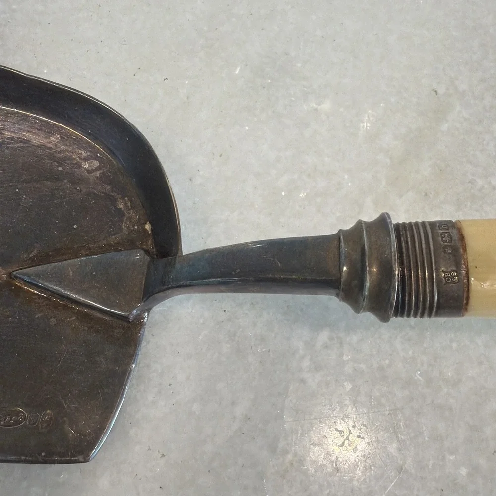 Antique Crumb Catcher Sterling 925 & Silver Plate Sheffield OLA001